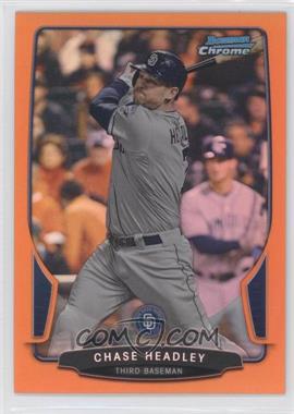 2013 Bowman Chrome - [Base] - Orange Refractor #195 - Chase Headley /25