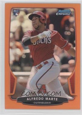 2013 Bowman Chrome - [Base] - Orange Refractor #55 - Alfredo Marte /25