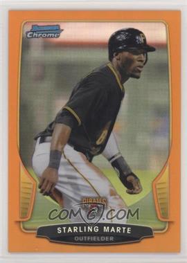 2013 Bowman Chrome - [Base] - Orange Refractor #7 - Starling Marte /25