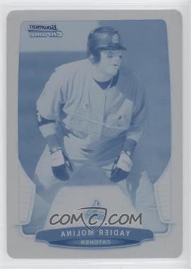 2013 Bowman Chrome - [Base] - Printing Plate Cyan #210 - Yadier Molina /1