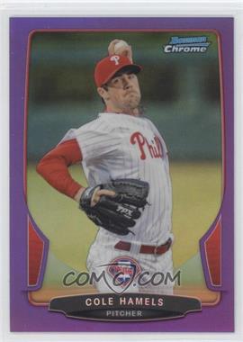 2013 Bowman Chrome - [Base] - Purple Refractor #107 - Cole Hamels /199