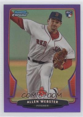 2013 Bowman Chrome - [Base] - Purple Refractor #135 - Allen Webster /199