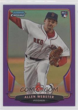 2013 Bowman Chrome - [Base] - Purple Refractor #135 - Allen Webster /199