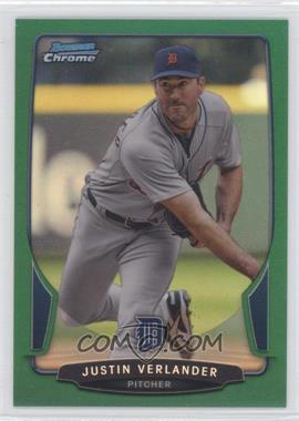 2013 Bowman Chrome - [Base] - Rack Pack Green Refractor #100 - Justin Verlander