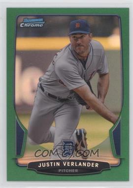 2013 Bowman Chrome - [Base] - Rack Pack Green Refractor #100 - Justin Verlander