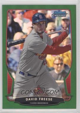 2013 Bowman Chrome - [Base] - Rack Pack Green Refractor #126 - David Freese