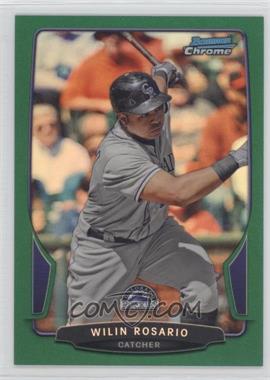 2013 Bowman Chrome - [Base] - Rack Pack Green Refractor #174 - Wilin Rosario