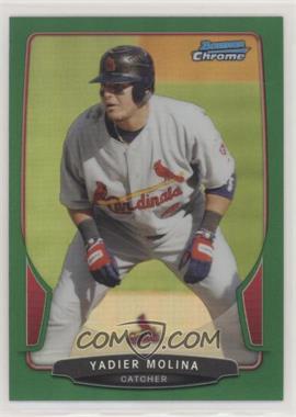 2013 Bowman Chrome - [Base] - Rack Pack Green Refractor #210 - Yadier Molina