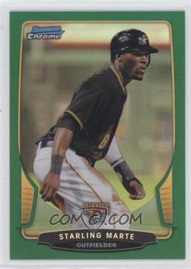 2013 Bowman Chrome - [Base] - Rack Pack Green Refractor #7 - Starling Marte