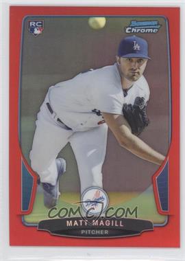 2013 Bowman Chrome - [Base] - Red Refractor #190 - Matt Magill /5