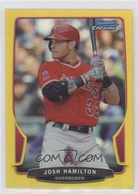 2013 Bowman Chrome - [Base] - Yellow Refractor #110 - Josh Hamilton /10