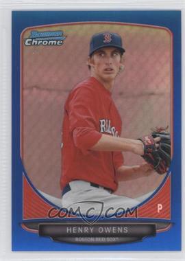 2013 Bowman Chrome - Prospects - Blue Refractor #BCP150 - Henry Owens /250