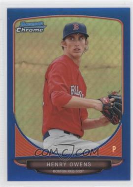 2013 Bowman Chrome - Prospects - Blue Refractor #BCP150 - Henry Owens /250