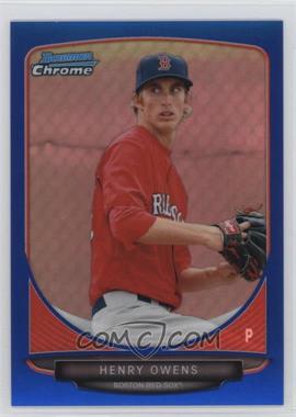 2013 Bowman Chrome - Prospects - Blue Refractor #BCP150 - Henry Owens /250