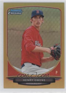 2013 Bowman Chrome - Prospects - Gold Refractor #BCP150 - Henry Owens /50