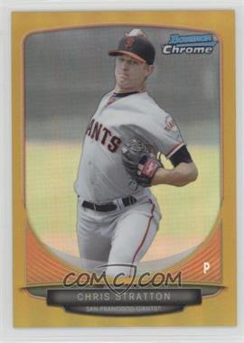 2013 Bowman Chrome - Prospects - Gold Refractor #BCP154 - Chris Stratton /50