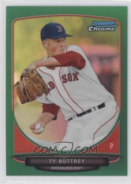 2013 Bowman Chrome - Prospects - Green Refractor #BCP139 - Ty Buttrey