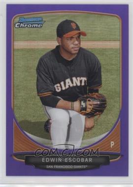 2013 Bowman Chrome - Prospects - Purple Refractor #BCP117 - Edwin Escobar /199