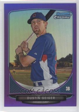 2013 Bowman Chrome - Prospects - Purple Refractor #BCP209 - Dustin Geiger /199