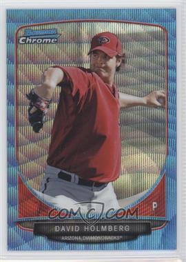 2013 Bowman Chrome - Prospects - Wrapper Redemption Blue Wave Refractor #BCP168 - David Holmberg