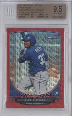 2013 Bowman Chrome - Prospects - Wrapper Redemption Red Wave Refractor #BCP141 - Alexis Rivera /25 [BGS 9.5 GEM MINT]