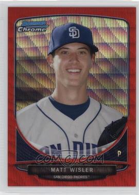 2013 Bowman Chrome - Prospects - Wrapper Redemption Red Wave Refractor #BCP149 - Matt Wisler /25