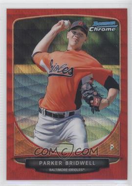 2013 Bowman Chrome - Prospects - Wrapper Redemption Red Wave Refractor #BCP162 - Parker Bridwell /25