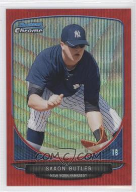 2013 Bowman Chrome - Prospects - Wrapper Redemption Red Wave Refractor #BCP172 - Saxon Butler /25