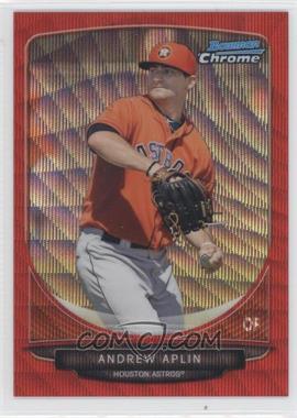 2013 Bowman Chrome - Prospects - Wrapper Redemption Red Wave Refractor #BCP199 - Andrew Aplin /25