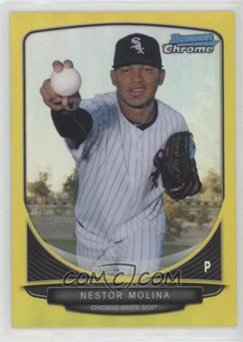 2013 Bowman Chrome - Prospects - Yellow Refractor #BCP173 - Nestor Molina /10