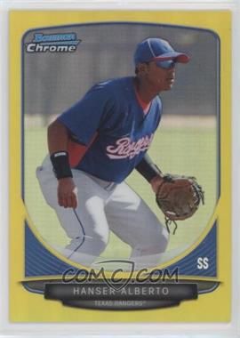 2013 Bowman Chrome - Prospects - Yellow Refractor #BCP198 - Hanser Alberto /10