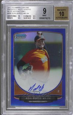 2013 Bowman Chrome - Prospects Autographs - Blue Refractor #BCA-AM - Adalberto Mejia /150 [BGS 9 MINT]