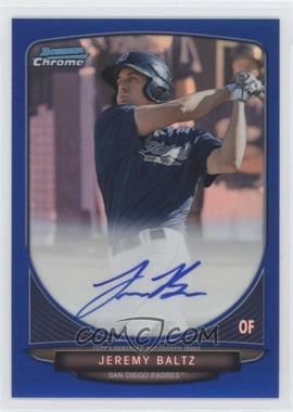 2013 Bowman Chrome - Prospects Autographs - Blue Refractor #BCA-JBA - Jeremy Baltz /150