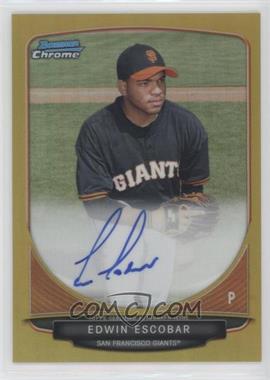 2013 Bowman Chrome - Prospects Autographs - Gold Refractor #BCA-EE - Edwin Escobar /50