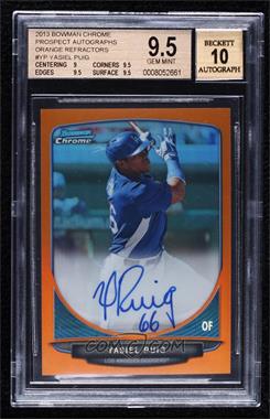 2013 Bowman Chrome - Prospects Autographs - Orange Refractor #BCA-YP - Yasiel Puig /25 [BGS 9.5 GEM MINT]