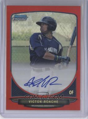2013 Bowman Chrome - Prospects Autographs - Red Refractor #BCA-VR - Victor Roache /5