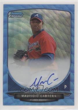 2013 Bowman Chrome - Prospects Autographs - Wrapper Redemption Blue Wave Refractor #BCA-MC - Mauricio Cabrera /50