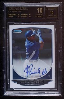 2013 Bowman Chrome - Prospects Autographs #BCA-YP - Yasiel Puig [BGS 10 BLACK LABEL]