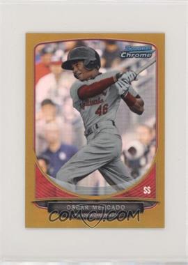 2013 Bowman Chrome Minis - [Base] - Gold Refractor #142 - Oscar Mercado /50 [EX to NM]