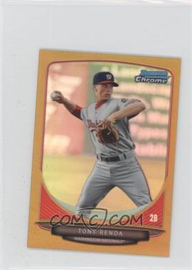 2013 Bowman Chrome Minis - [Base] - Gold Refractor #92 - Tony Renda /50