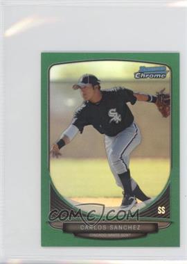 2013 Bowman Chrome Minis - [Base] - Green Refractor #144 - Carlos Sanchez /75