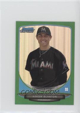 2013 Bowman Chrome Minis - [Base] - Green Refractor #155 - Aaron Blanton /75