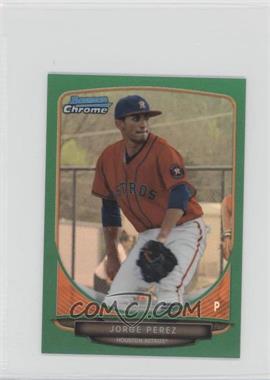 2013 Bowman Chrome Minis - [Base] - Green Refractor #197 - Jorge Perez /75