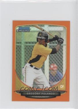 2013 Bowman Chrome Minis - [Base] - Orange Refractor #10 - Gregory Polanco /15