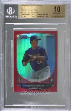 2013 Bowman Chrome Minis - [Base] - Red Refractor #280 - Kohl Stewart /10 [BGS 10 PRISTINE]