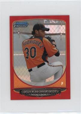 2013 Bowman Chrome Minis - [Base] - Red Refractor #80 - Eduardo Rodriguez /10 [EX to NM]