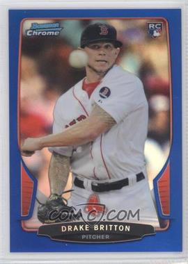 2013 Bowman Draft Picks & Prospects - Chrome - Blue Refractor #16 - Drake Britton /99