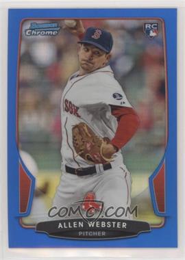 2013 Bowman Draft Picks & Prospects - Chrome - Blue Refractor #34 - Allen Webster /99