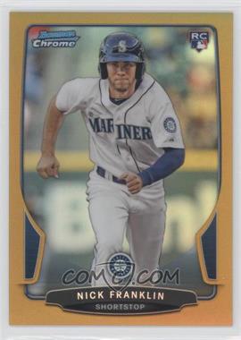 2013 Bowman Draft Picks & Prospects - Chrome - Gold Refractor #12 - Nick Franklin /50