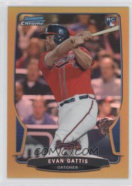 2013 Bowman Draft Picks & Prospects - Chrome - Gold Refractor #37 - Evan Gattis /50